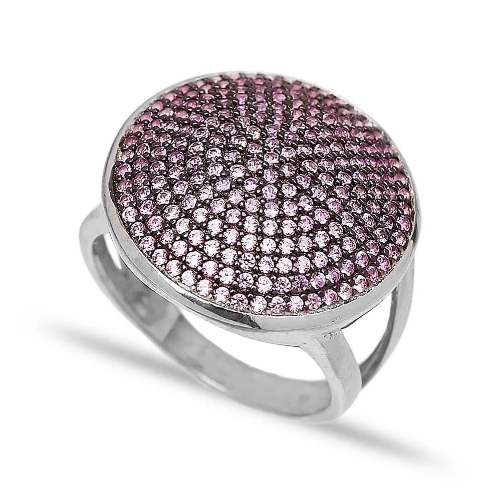 Silver Rounded Cluster Design Ring, Wholesale Handcrafted 925 Sterling Silver Jewelry Ring