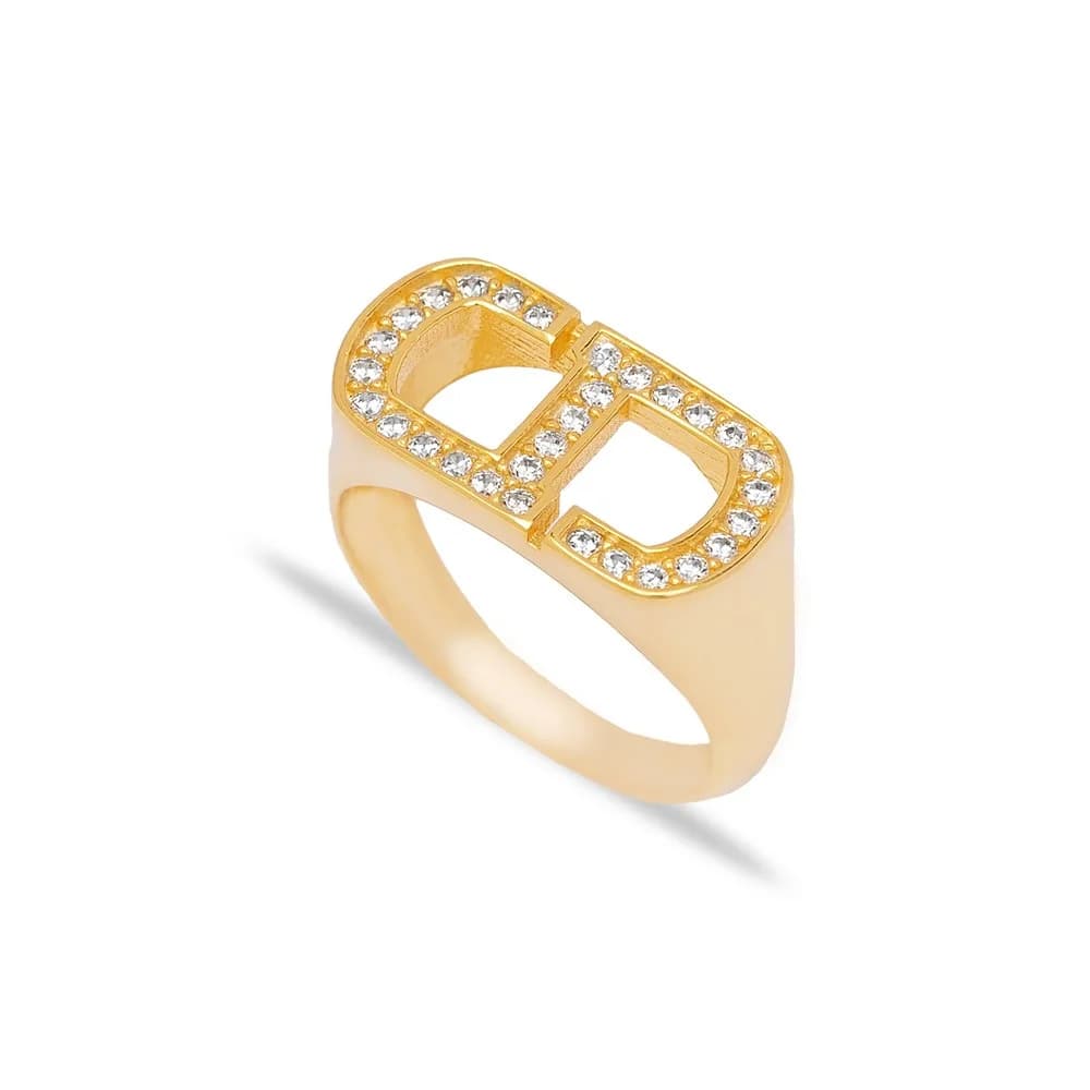 CZ Stone Geometric Design Cluster Women Ring Wholesale Turkish 925 Sterling Silver Jewelry