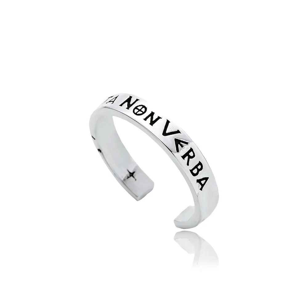 Greek Words Men Ring Collection Wholesale Silver Jewelry