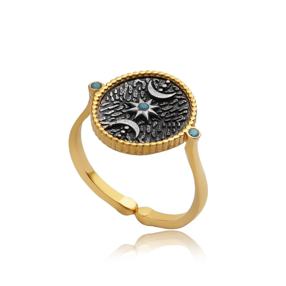 Triple Goddes Wicca Wholesale Silver Ring
