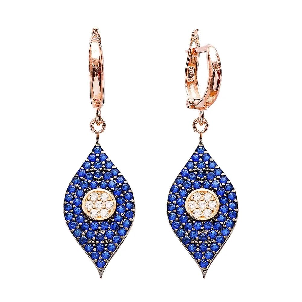Evil Eye Earrings Turkish Wholesale 925 Sterling Silver Earring
