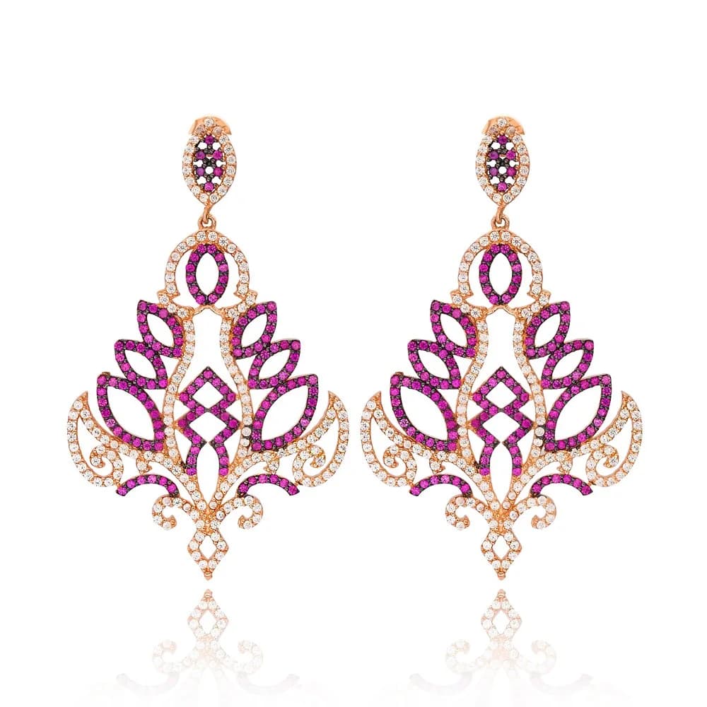 Sterling Silver Chandelier Earring Wholesale Handcrafted Turkish 925 Silver Sterling Jewelry
