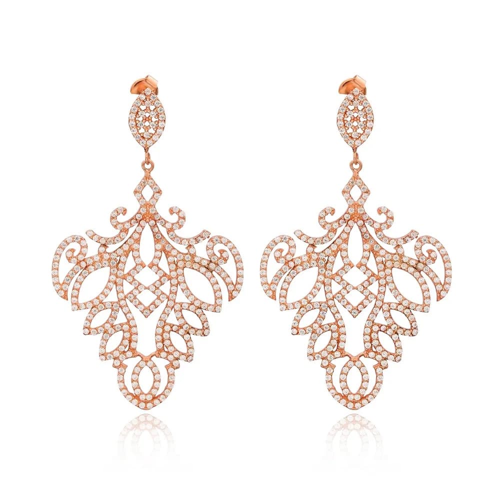 Sterling Silver Chandelier Earring Wholesale Handcrafted Turkish 925 Silver Sterling Jewelry