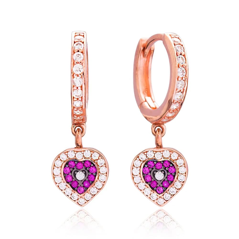Heart Dangle Earring Wholesale Handcrafted 925 Silver Sterling Jewelry