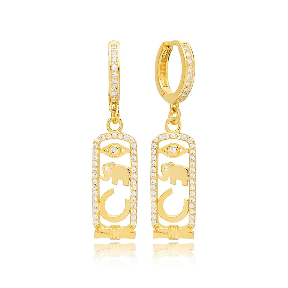 Trendy Figurative Design Turkish Wholesale Handmade 925 Sterling Silver Dangle Earrings
