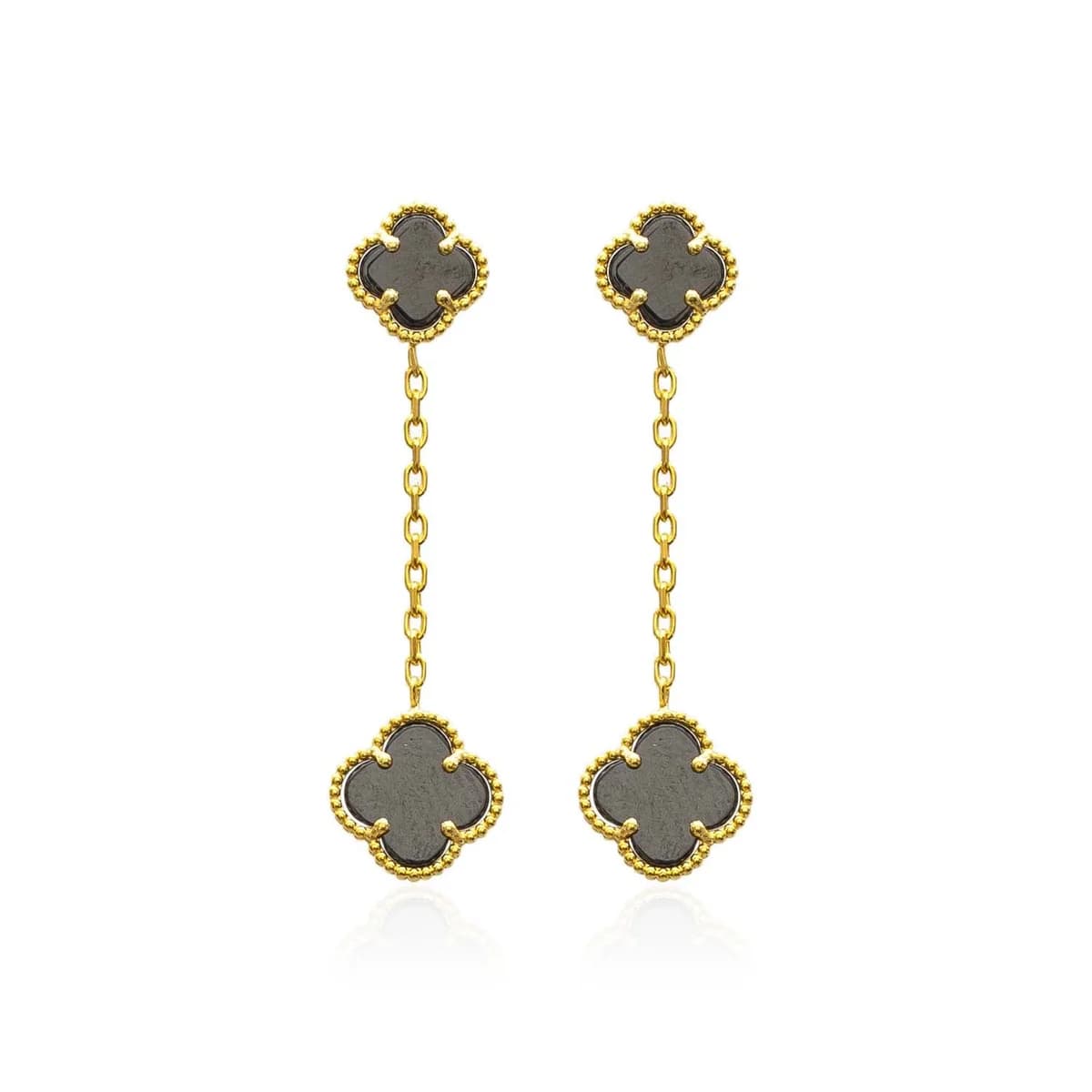Black Clover 925 Silver Stud Earrings