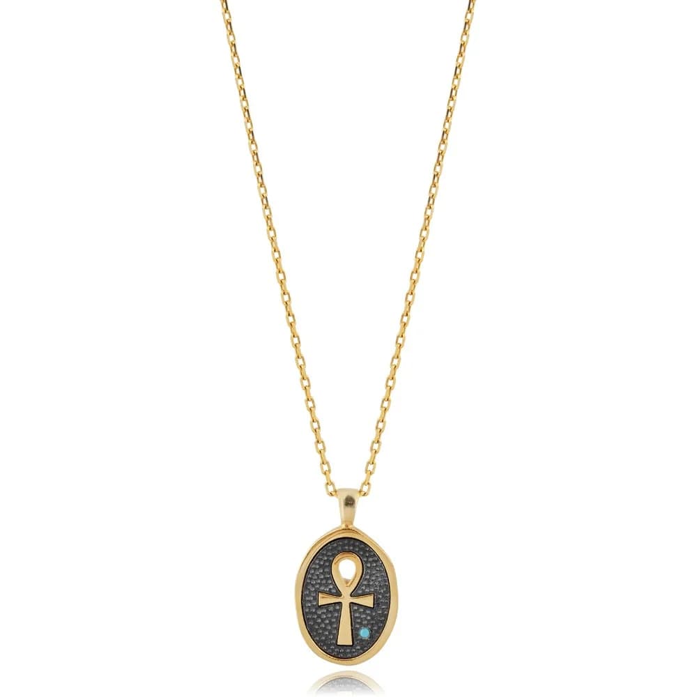 Ankh Symbol Design 925 Silver Charm Necklace