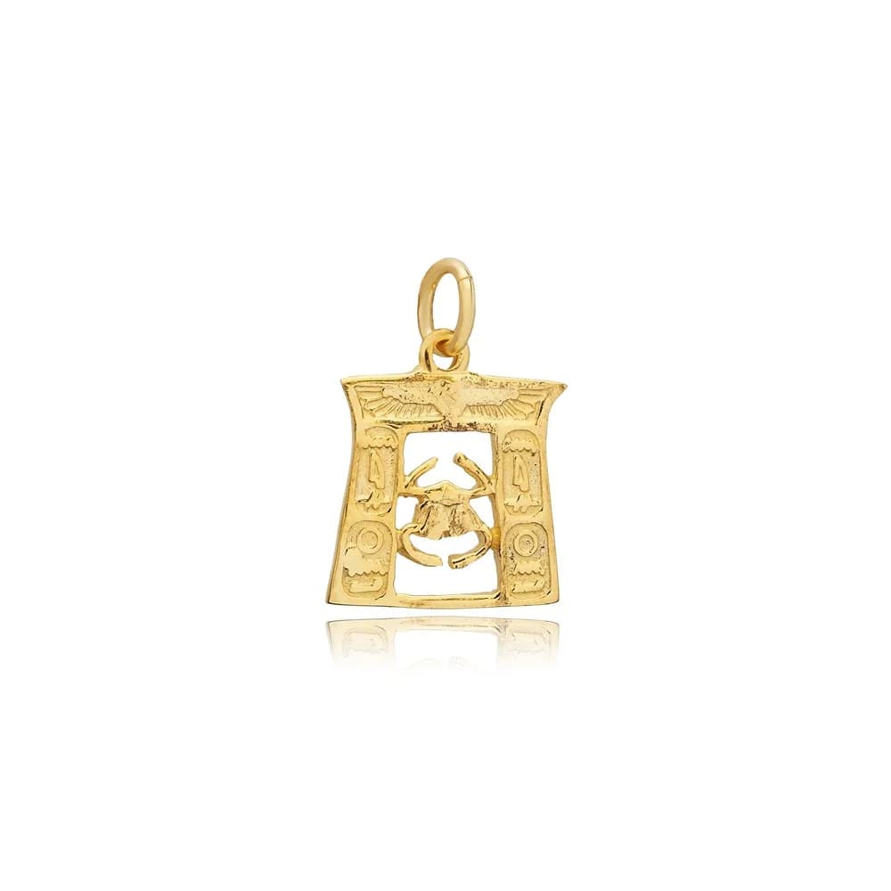 Luck Bar Scarab Symbol Pendant Charm 925