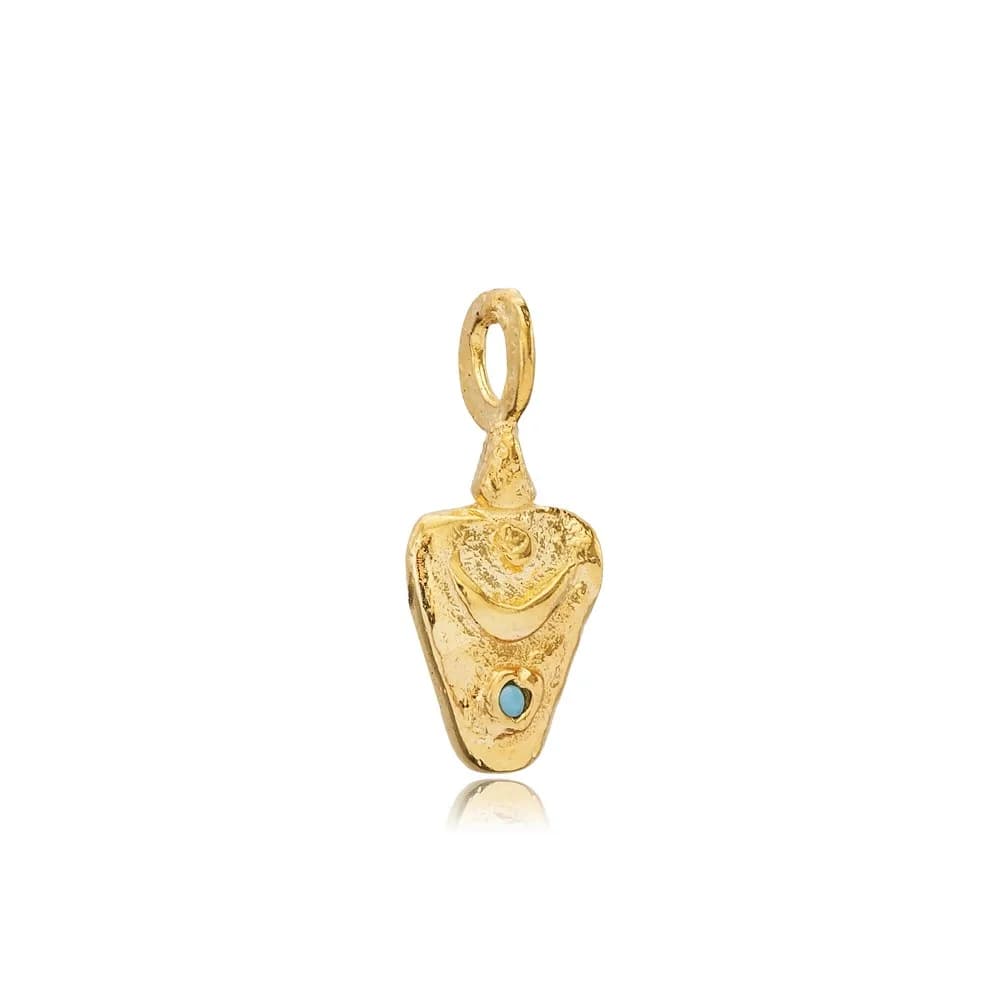 Egyptian Moon Goddess Turquoise Pendant Charm