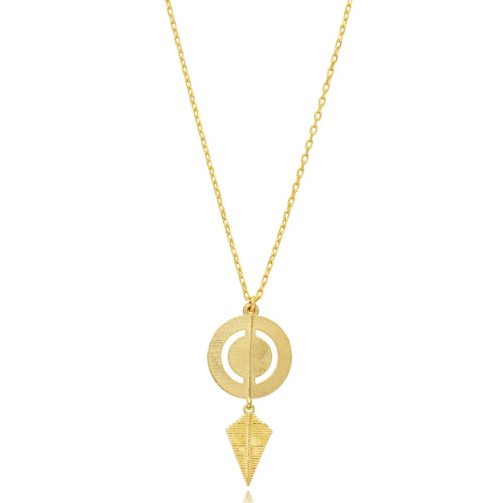 Disc Round Silver Charm Necklace Wholesale Jewelry