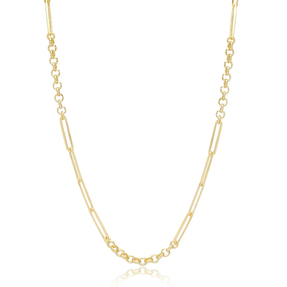 Fancy Modern Chain Silver Necklace