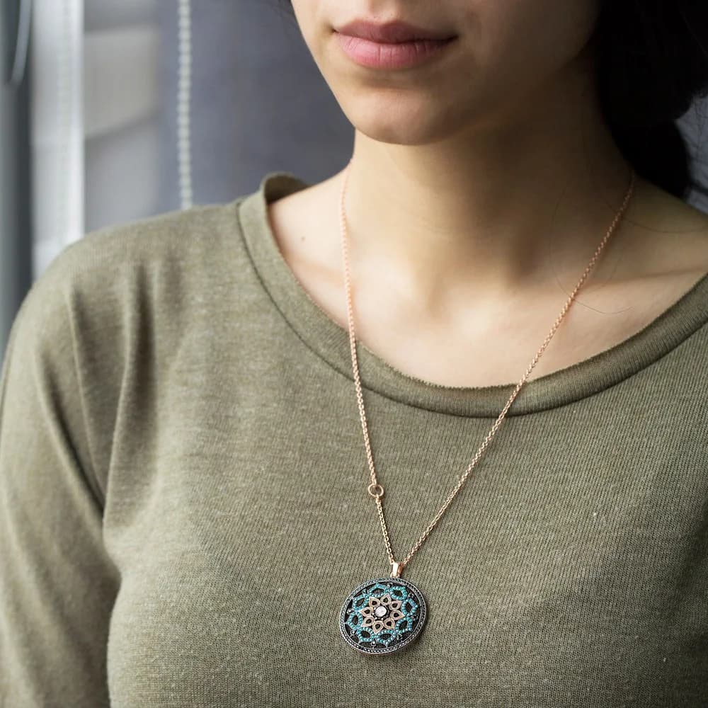 Traditional Turkish Handcrafted Wholesale 925k Sterling Silver Pendant
