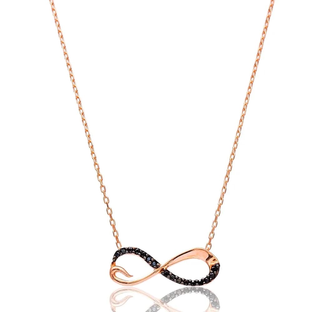 Infinity Design Silver Necklace Turkish Wholesale Sterling Silver Jewelry