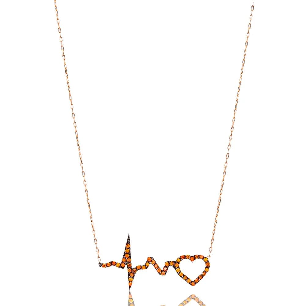 Turkish Wholesale Sterling Silver Heartbeat Pendant