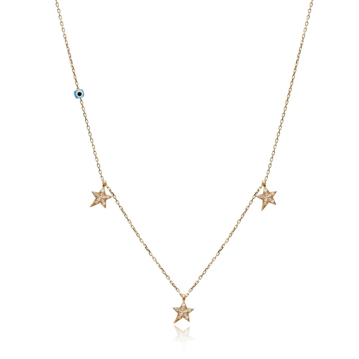 Star Minimalist Design Turkish Wholesale Handcrafted Silver Zirconia Stone Necklace