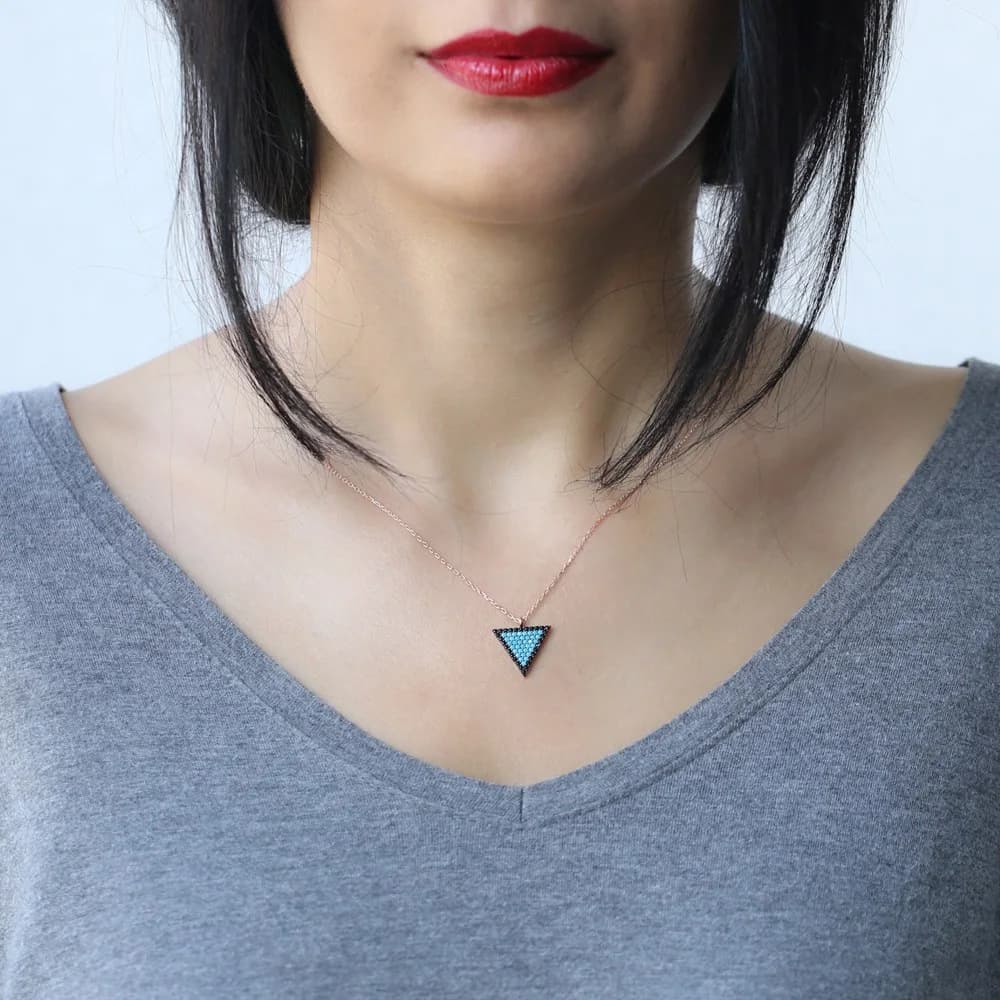 Triangle Silver Pendant Turkish Wholesale Sterling Silver Jewelry