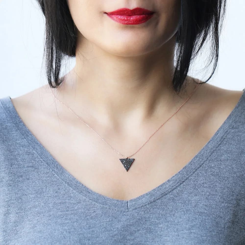 Triangle Silver Pendant Turkish Wholesale Sterling Silver Jewelry