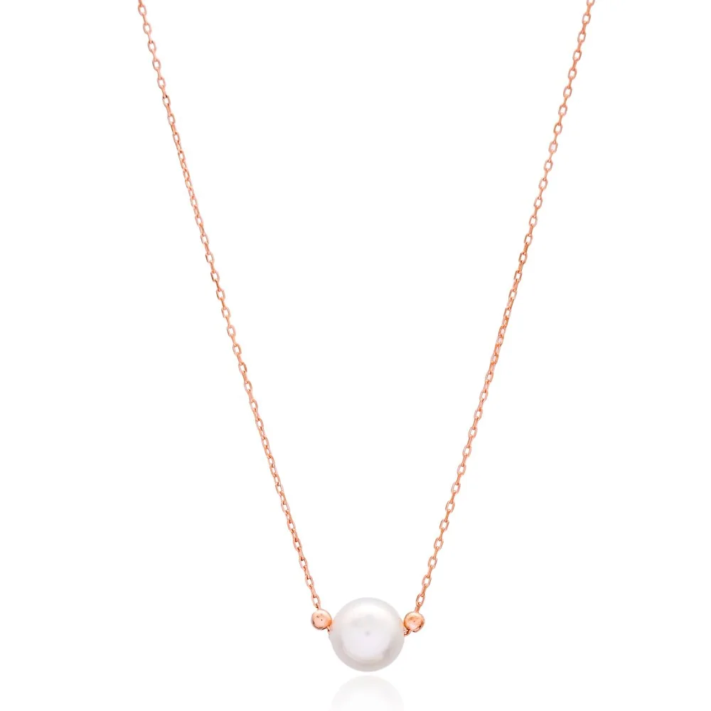 Delicate Pearl Necklace Turkish Wholesale Sterling Silver Jewelry
