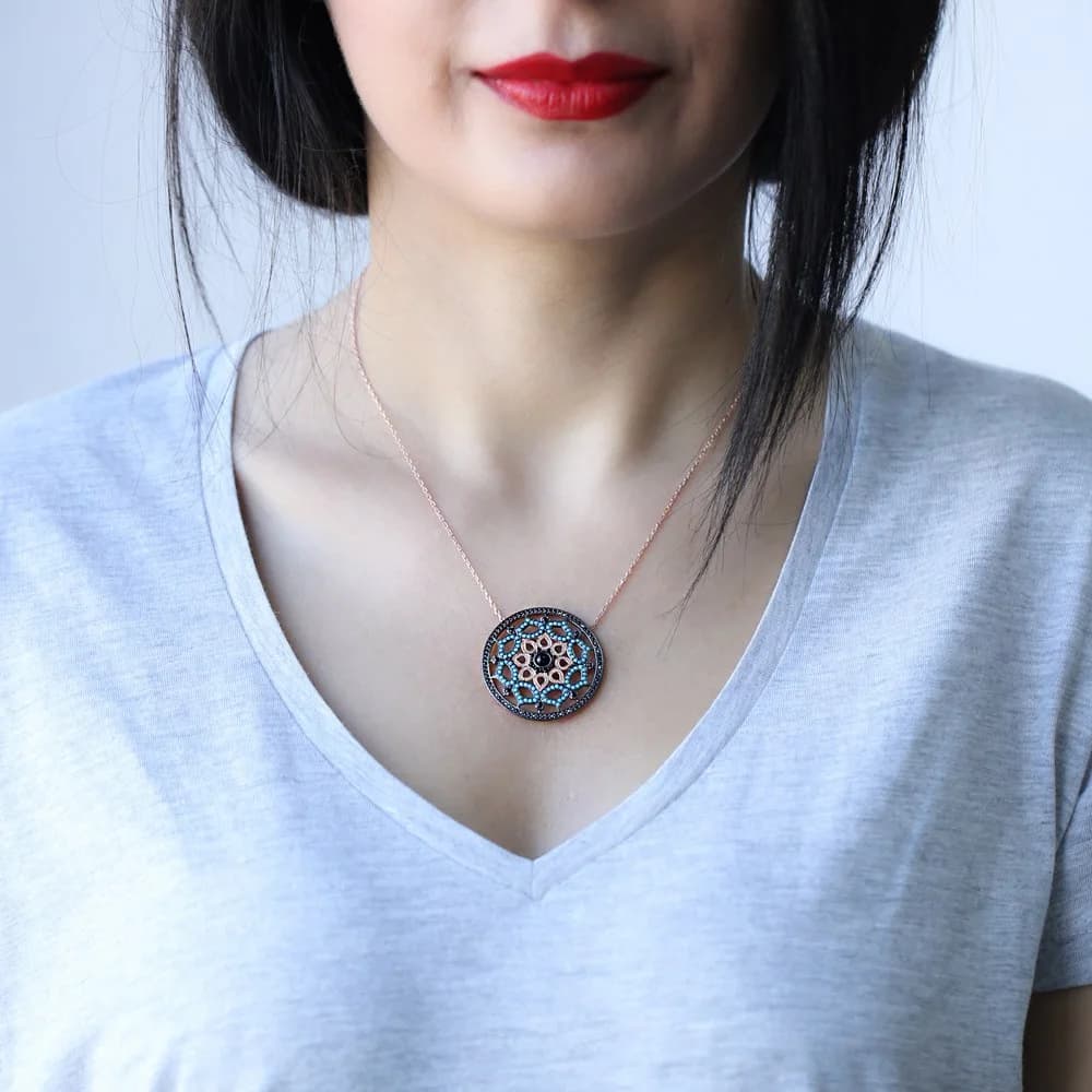 Traditional Turkish Handcrafted Wholesale 925k Sterling Silver Pendant