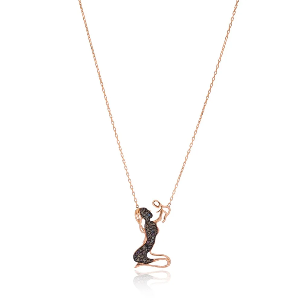 Mother And Baby Design Pendant Turkish Wholesale 925 Sterling Silver Handmade Jewelry