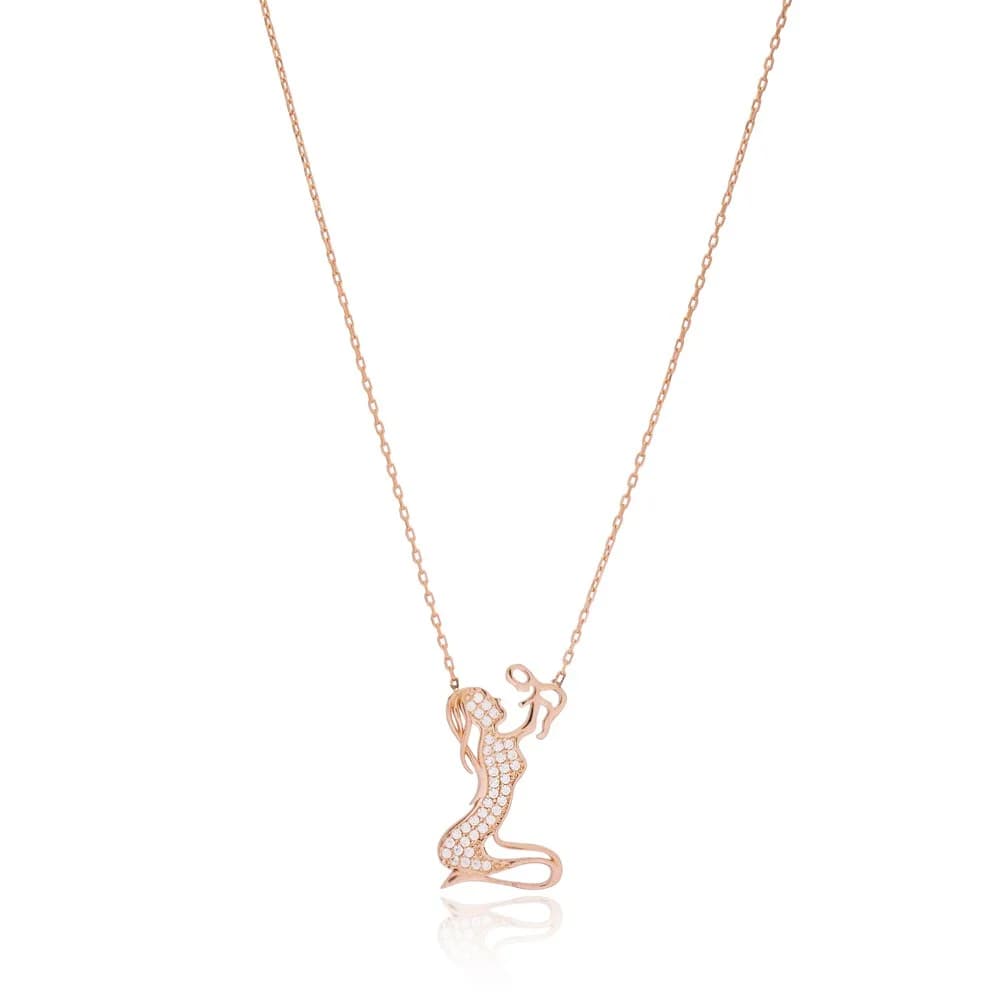 Mother And Baby Design Pendant Turkish Wholesale 925 Sterling Silver Handmade Jewelry