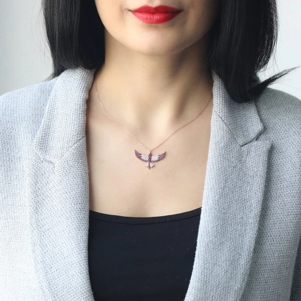 Phoenix Bird Pendant Turkish Wholesale Handcrafted 925 Sterling Silver Jewelry