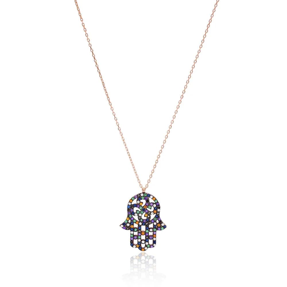 Delicate Hamsa Design Pendant Wholesale Handcrafted 925 Sterling Silver Jewelry