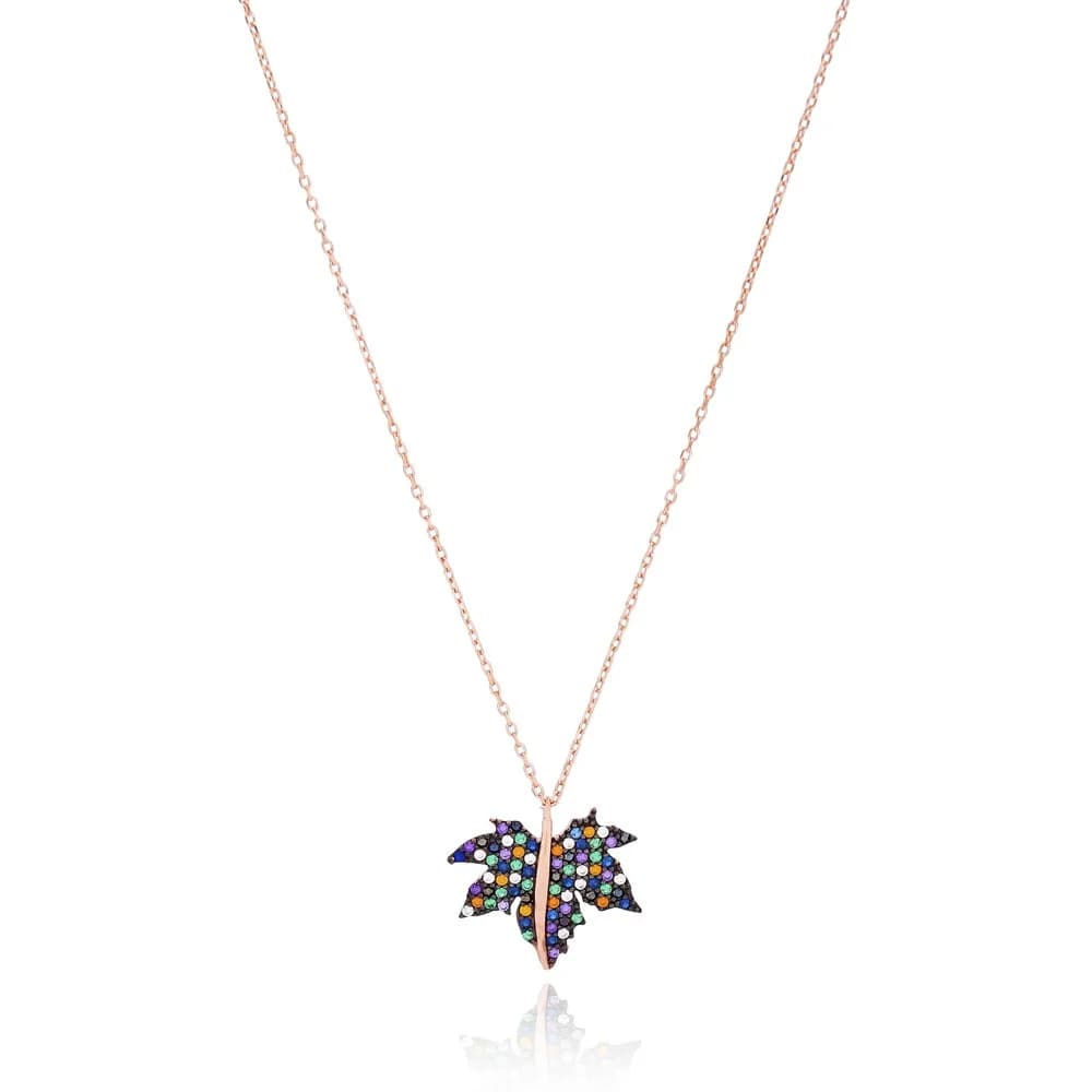 Delicate Grape Leaf Design Pendant Wholesale Handcrafted 925 Sterling Silver Jewelry