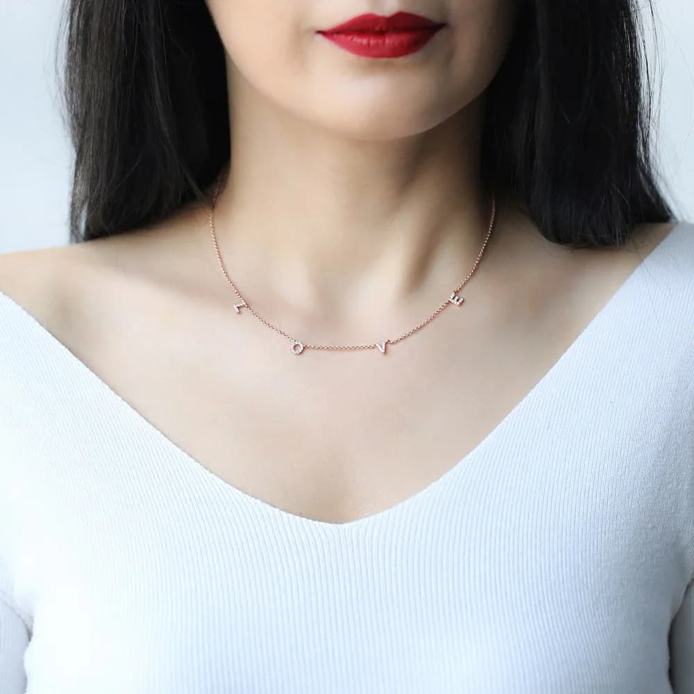 Love Design Turkish Wholesale Handcrafted 925 Silver Necklace