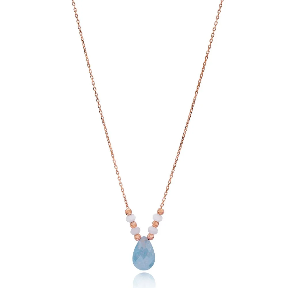 Teardrop Stone shape Pendant Turkish Wholesale Sterling Silver Fashion Jewelry