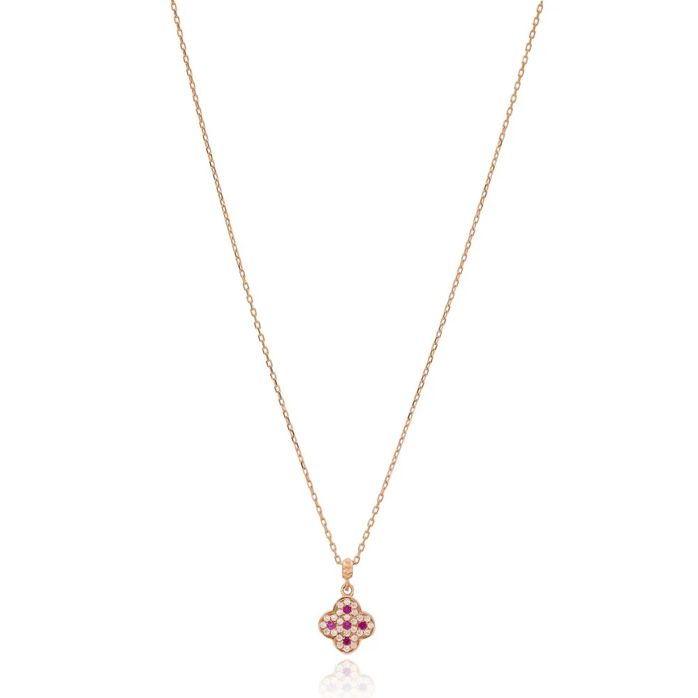 Tiny Clover Charm Pendant Turkish Wholesale 925 Sterling Silver Jewelry