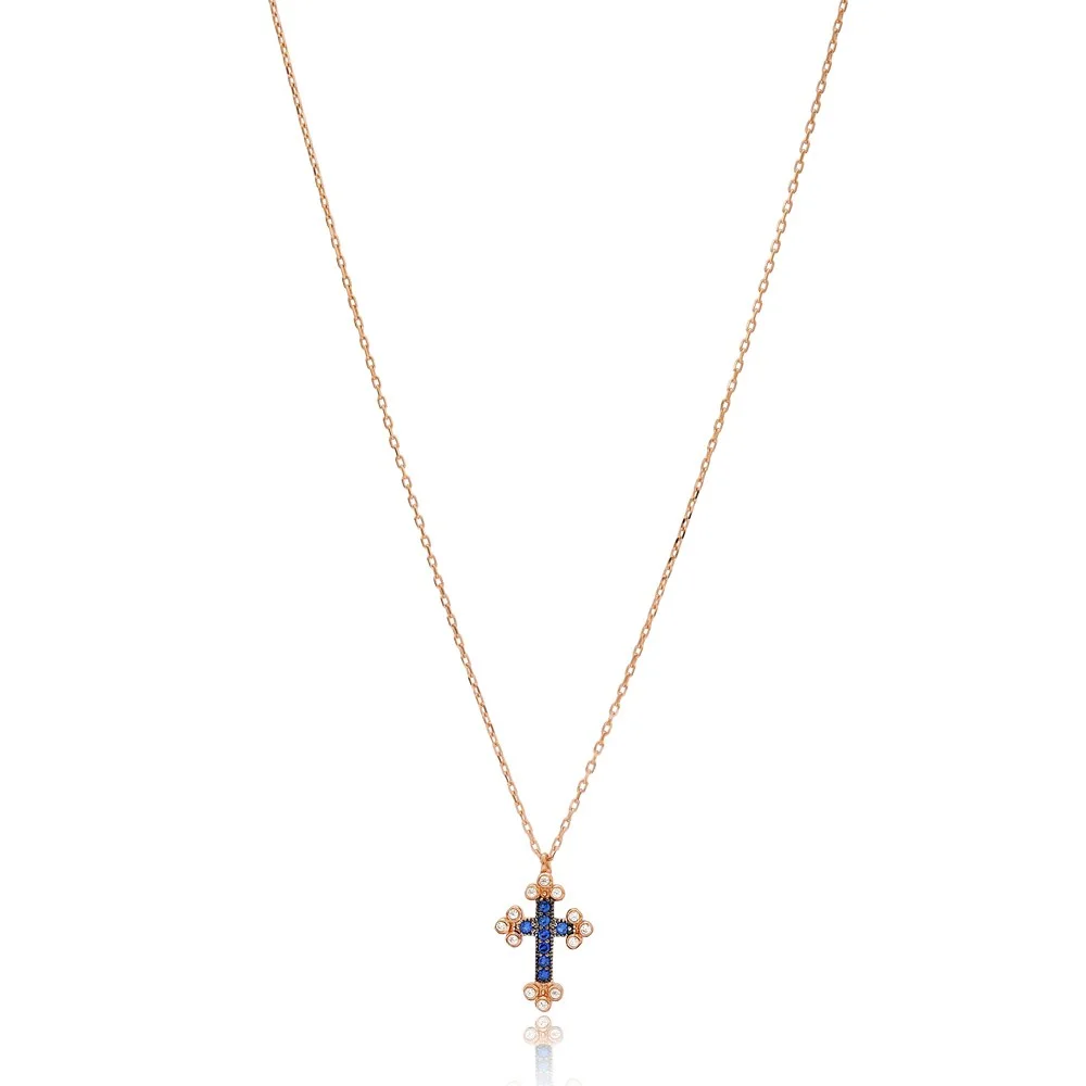 Delicate Cross Pendant Turkish Wholesale 925 Sterling Silver Jewelry