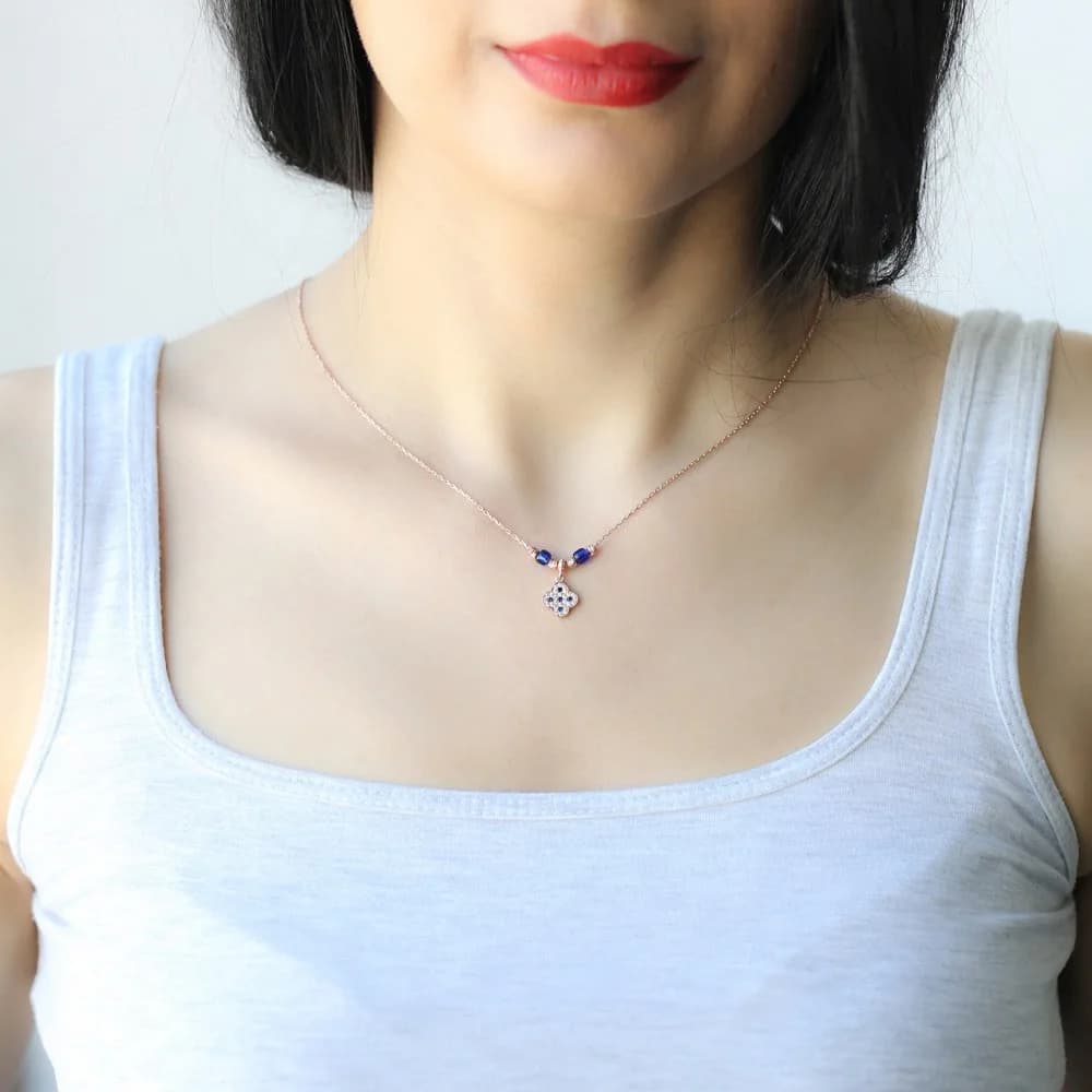 Clover Charm Pendant Silver Jewelry