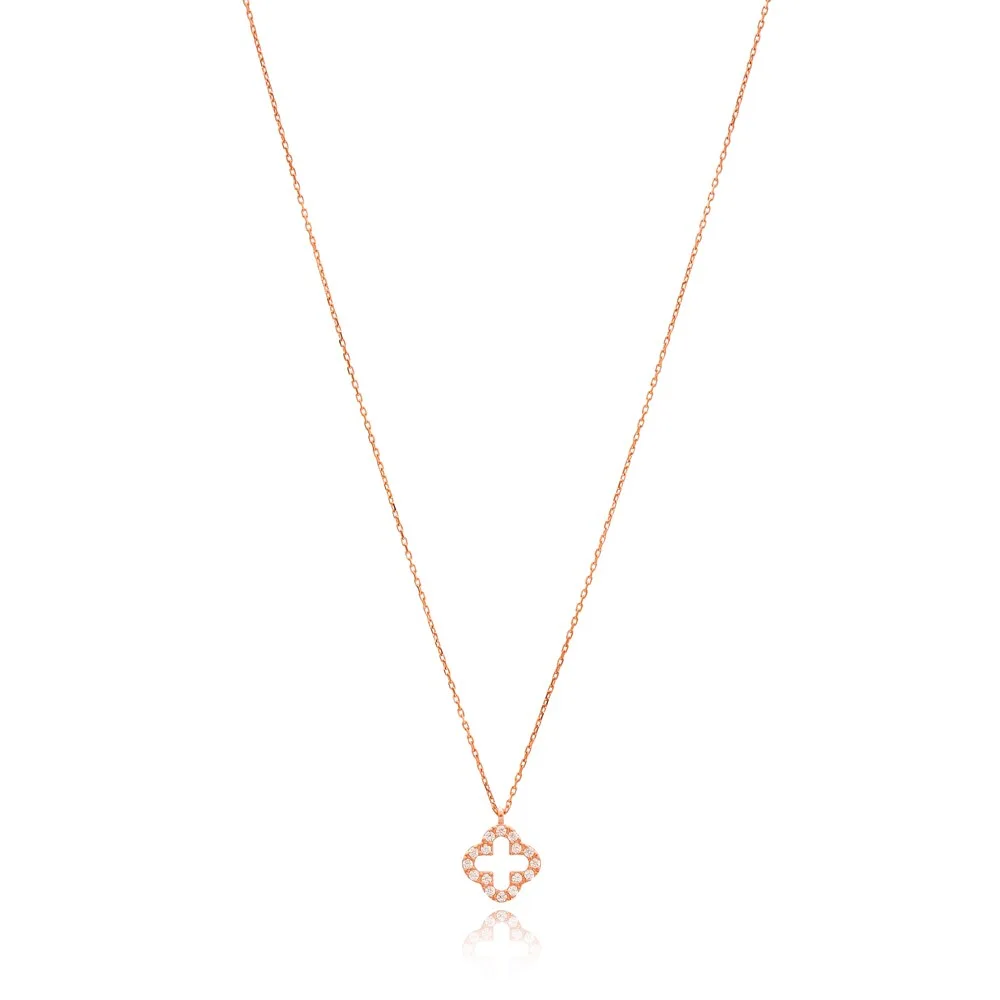 Elegant Clover Pendant Turkish Wholesale Sterling Silver Jewelry