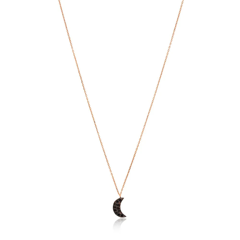 Elegant Crescent Moon Pendant Turkish Wholesale Sterling Silver Jewelry