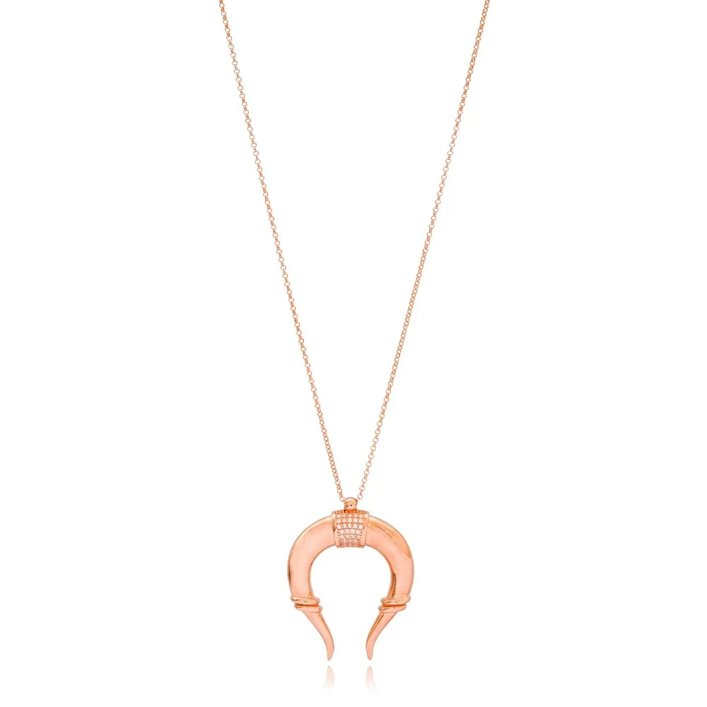 Horn Design Pendant Wholesale Sterling Silver Jewelry