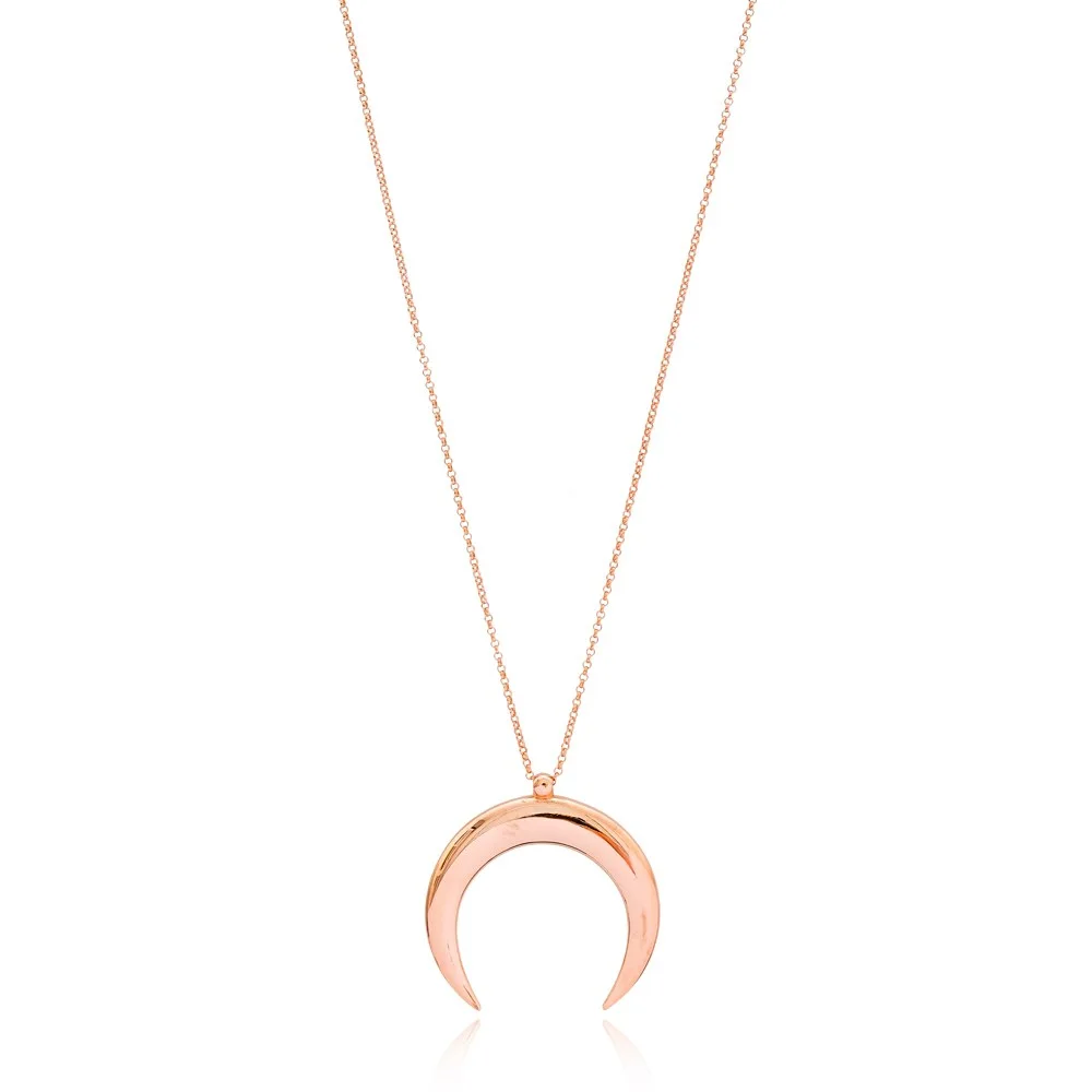 Plain Horn Design Pendant Wholesale 925 Sterling Silver Jewelry