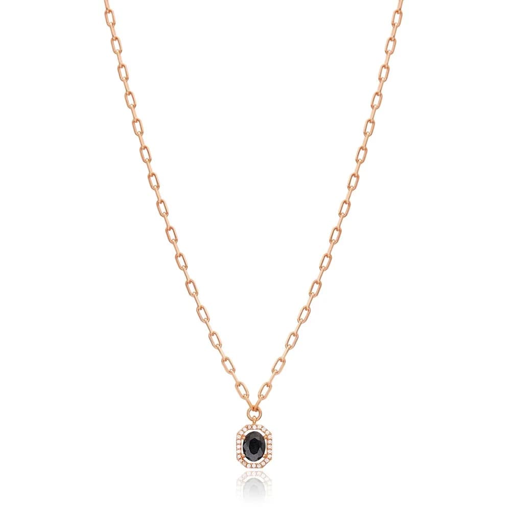 Onyx Stone Fashion Design Necklace Wholesale Handmade 925 Sterling Silver Jewelry