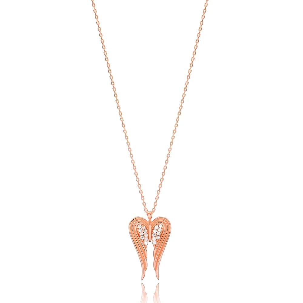 Angel Wings Design Turkish Wholesale Handmade 925 Silver Sterling Necklace