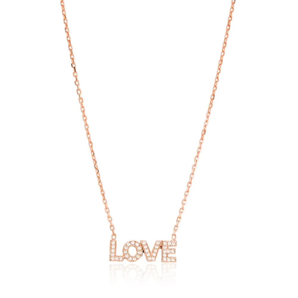 Love Design Shiny Zircon Stone Turkish Wholesale Handmade 925 Silver Sterling Necklace