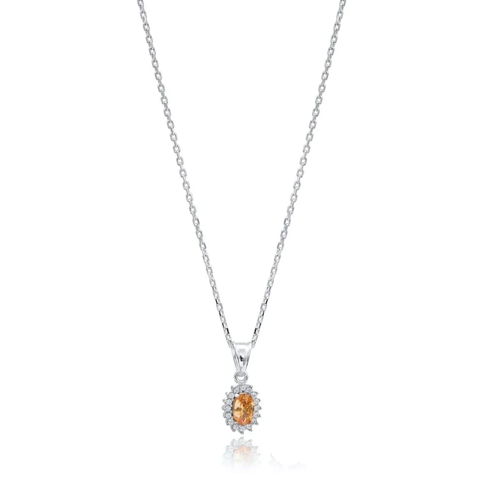 Citrine Stone Dainty Design Pendant Handmade Wholesale 925 Sterling Silver Jewelry