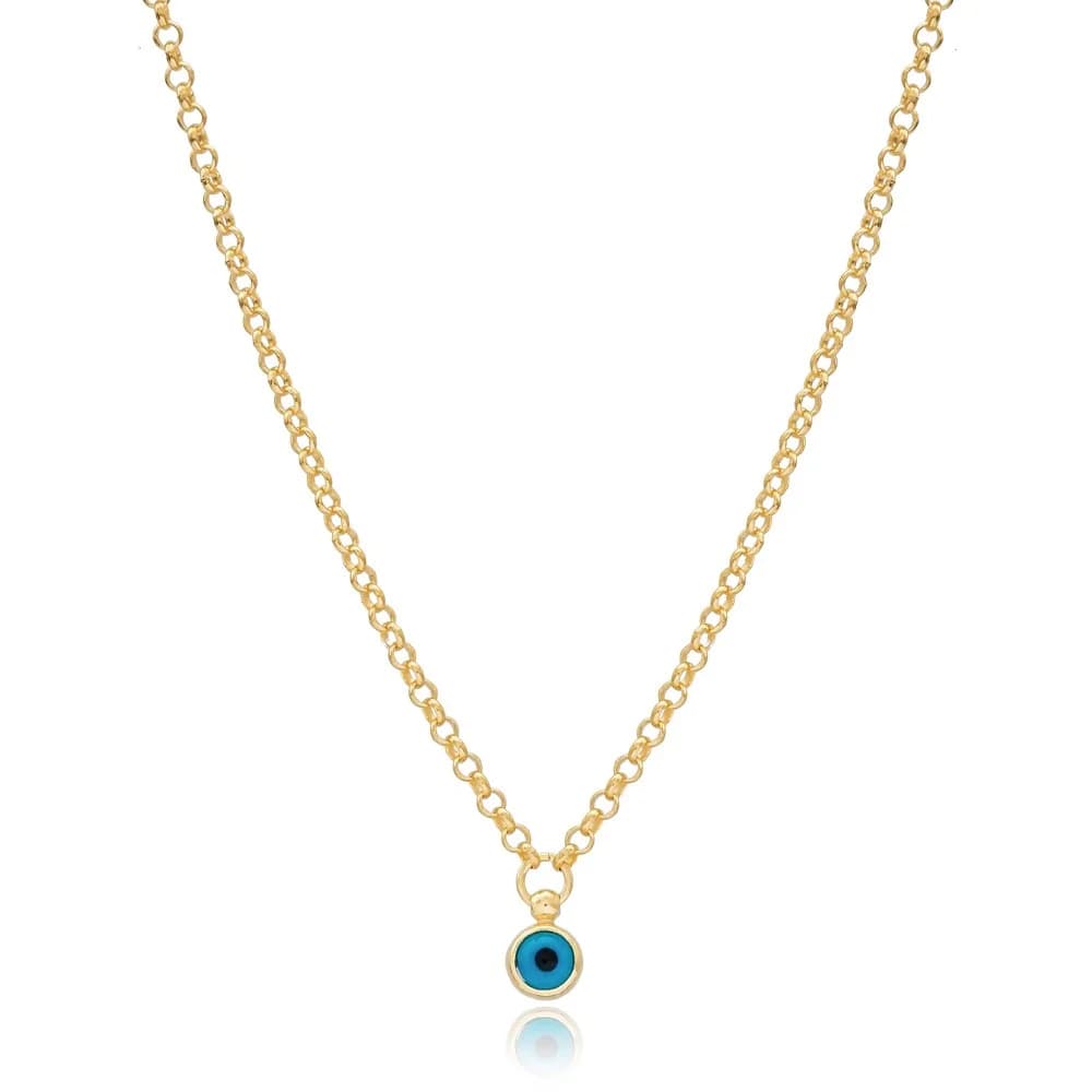 Trendy Silver Evil Eye Design Silver Necklace Wholesale Turkish 925 Silver Sterling Jewelry