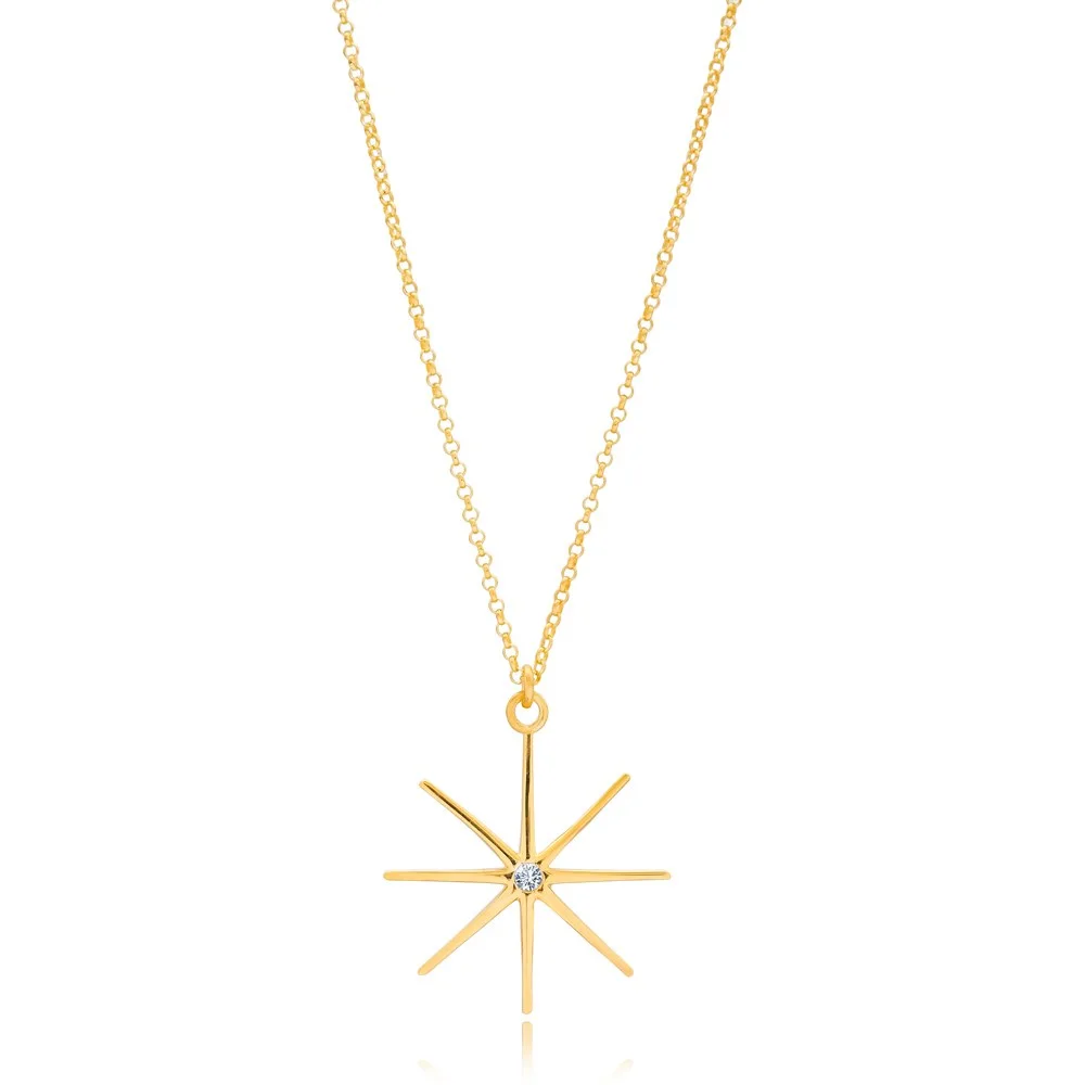 Charm North Star Design Pendant Wholesale Turkish 925 Silver Sterling Necklace