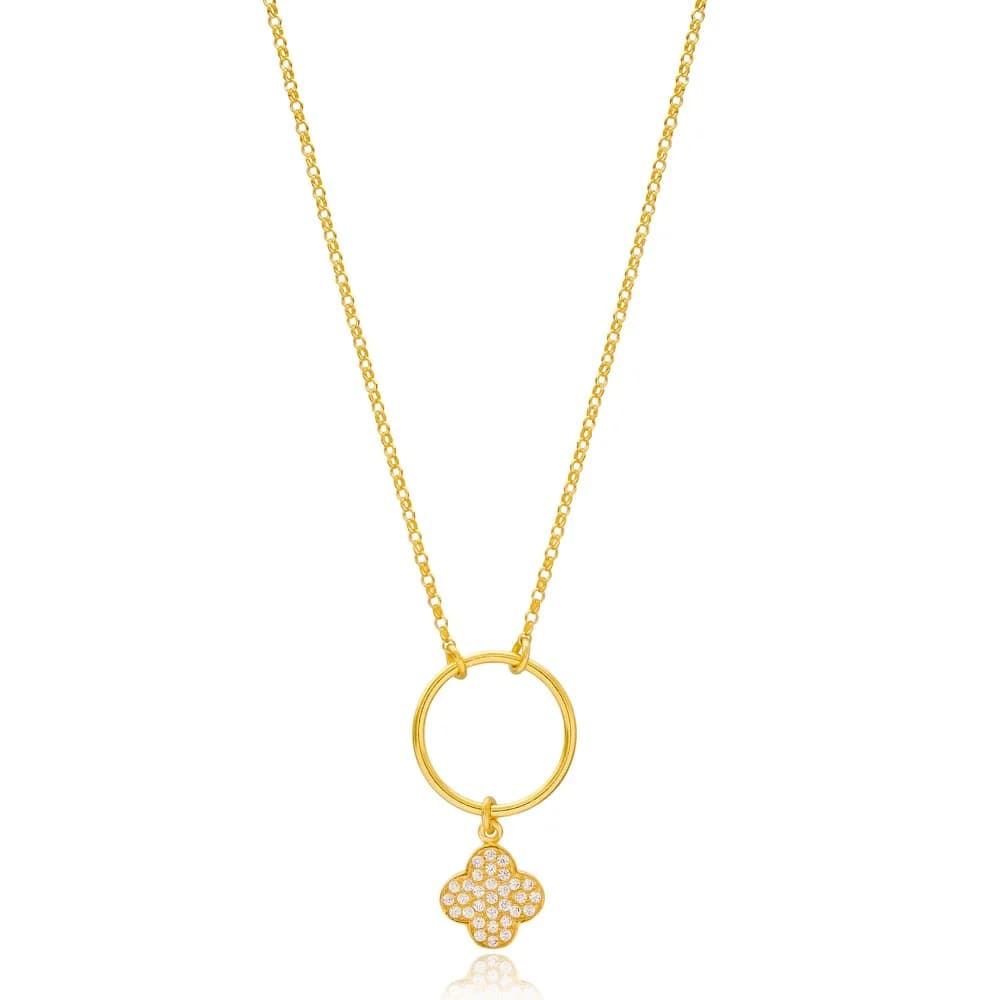 Clover Design Hollow Pendant Turkish Wholesale 925 Sterling Silver Jewelry