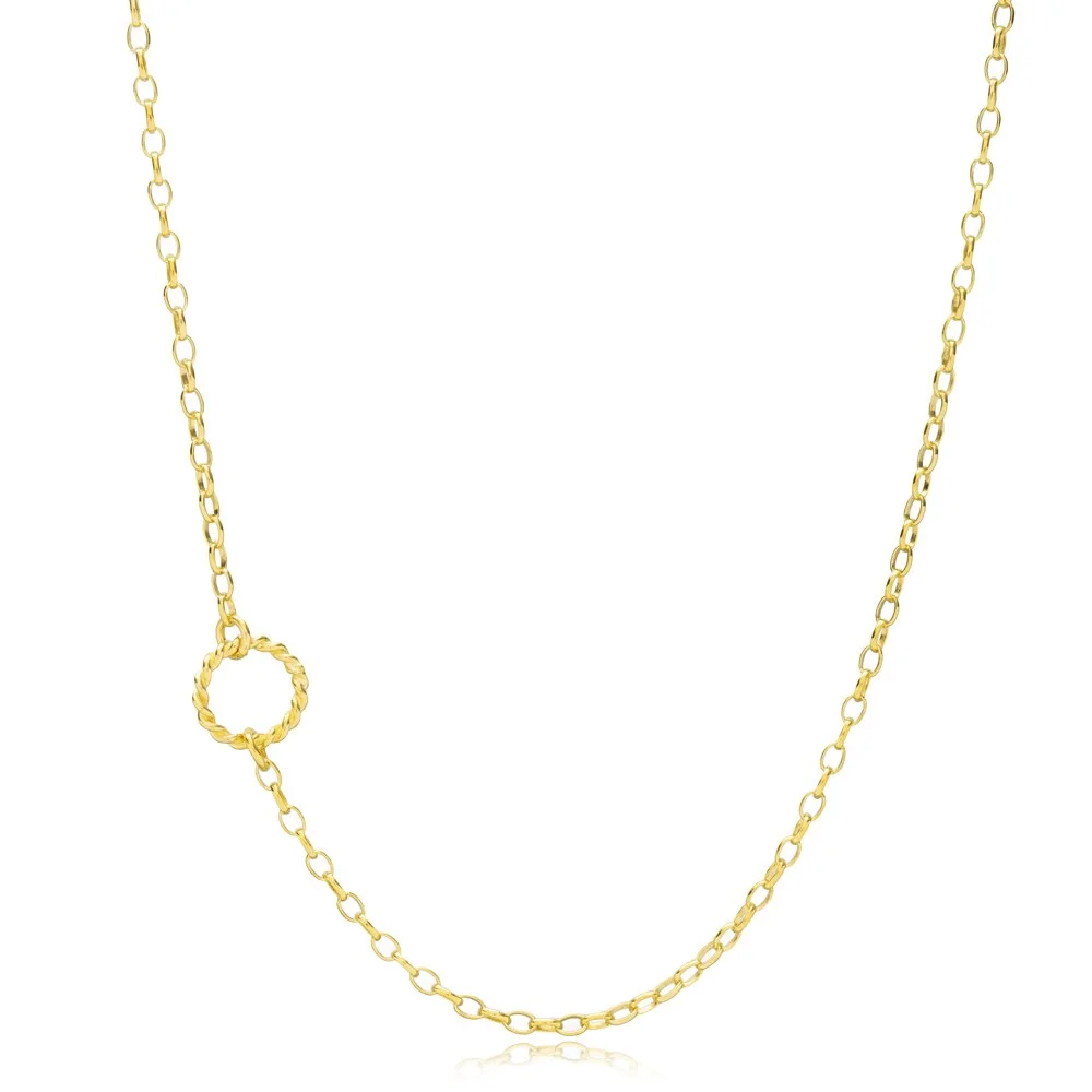 Hollow Charm Chain Necklace Silver Jewelry