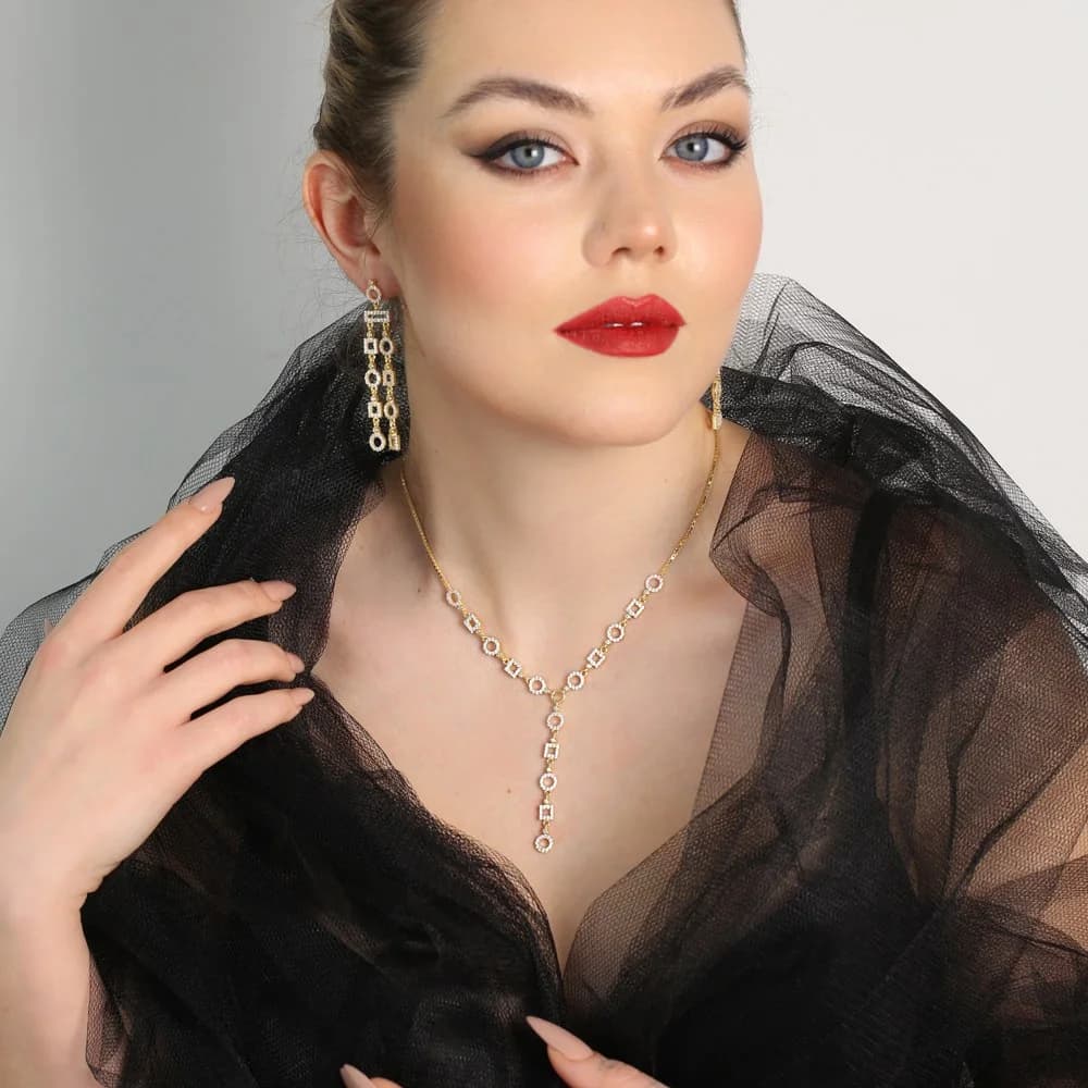 Elegant Chain Geometric Wholesale Turkish Handmade 925 Sterling Silver Charm Dainty Necklace Pendant