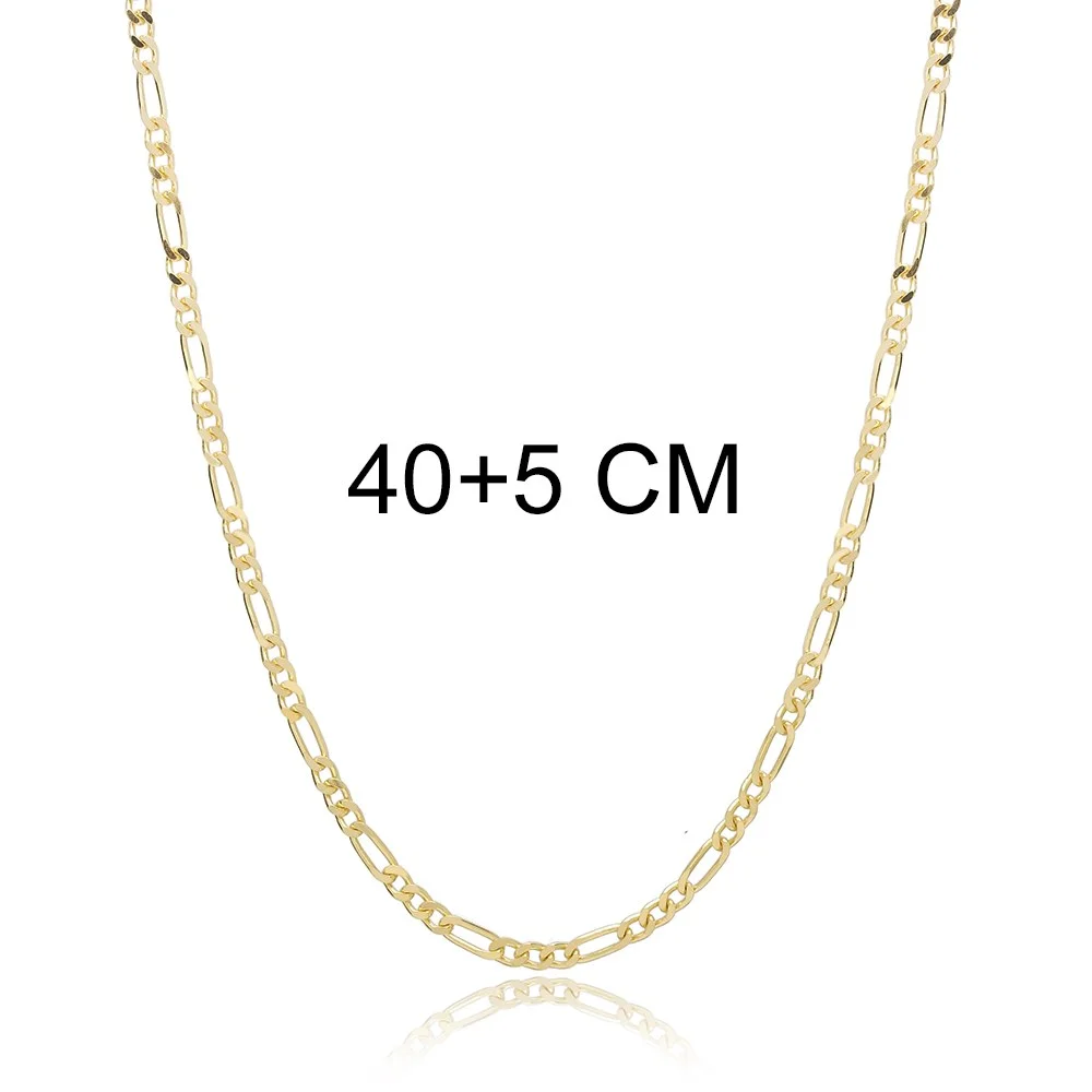 Long Short Figaro Chain Necklace 40+5 CM