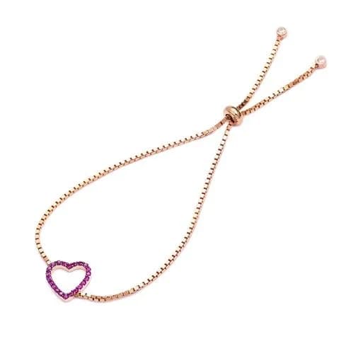 Sterling Silver Wholesale Handcraft Heart Tennis Bracelet