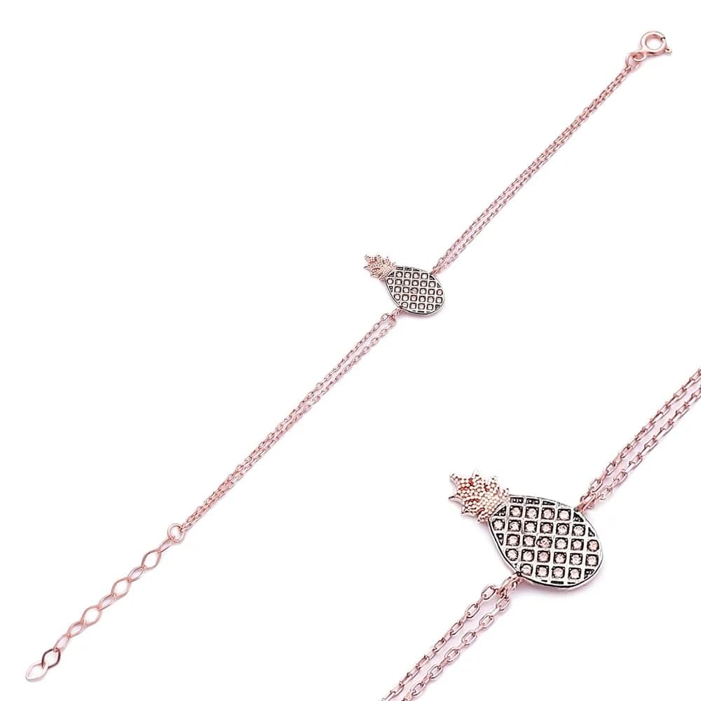 Silver Sterling Pineapple Bracelet Wholesale Handcraft Turkish Jewelry