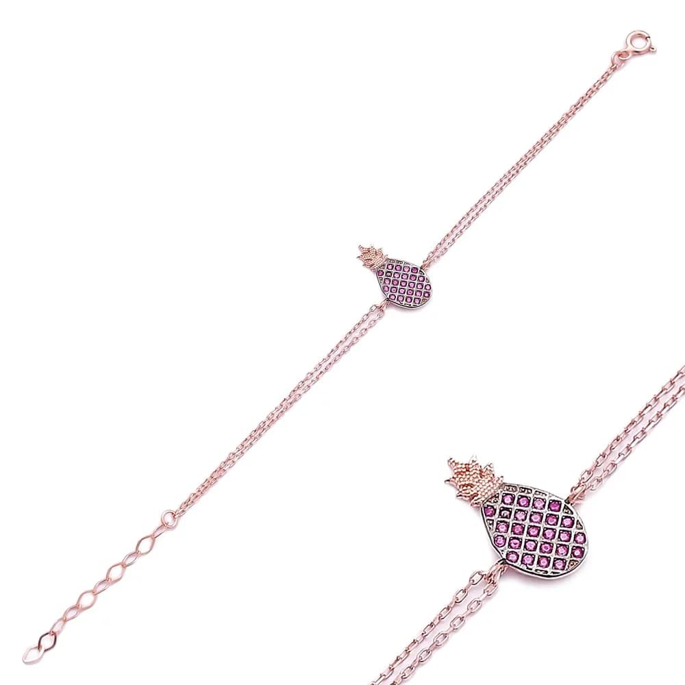 Silver Sterling Pineapple Bracelet Wholesale Handcraft Turkish Jewelry